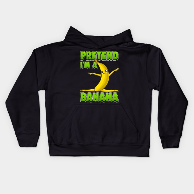 Funny Pretend I'm A Banana Gymnast Kids Hoodie by theperfectpresents